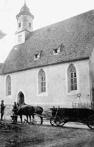 Die evangelische Pfarrkirche von Jebenhausen, Aufnahme um 1900
